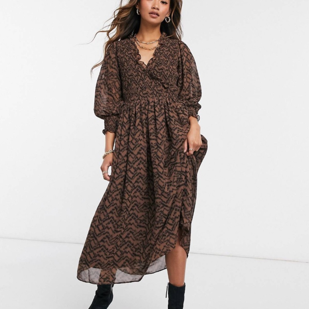 ASOS smocked midi dress